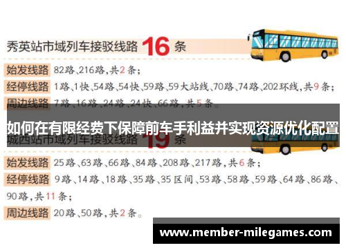 如何在有限经费下保障前车手利益并实现资源优化配置